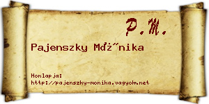 Pajenszky Mónika névjegykártya